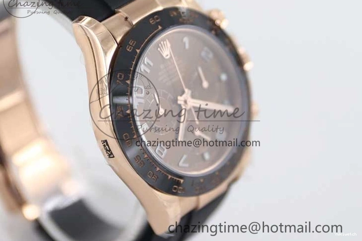 Steel 116515 Best RG Oysterflex A7750 904L Dial Edition Daytona Strap 1:1 on TWF Brown Roman 0419